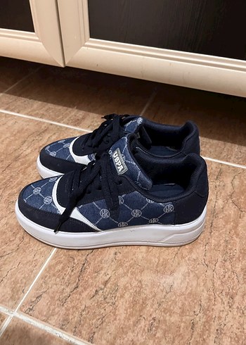 U.S. Polo Assn. Kadın Lacivert Dolgu Topuklu Spor Ayakkabı - Görsel 4