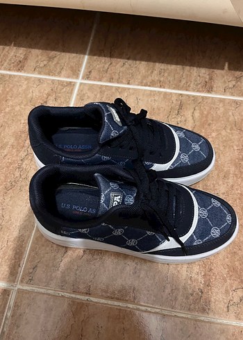 U.S. Polo Assn. Kadın Lacivert Dolgu Topuklu Spor Ayakkabı - Görsel 8