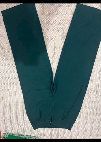 Yeşil Pilili Kadın Kumaş Pantolon - Görsel 4