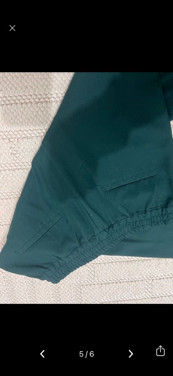 Yeşil Pilili Kadın Kumaş Pantolon - Görsel 3