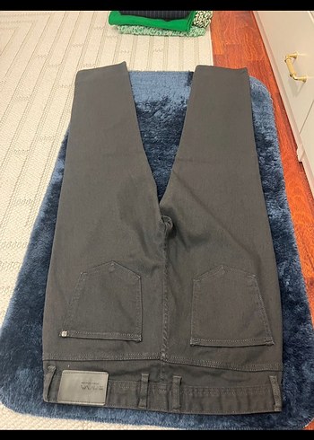 Gri Regular Fit Denim Kemerli Erkek Pantolon - Görsel 4