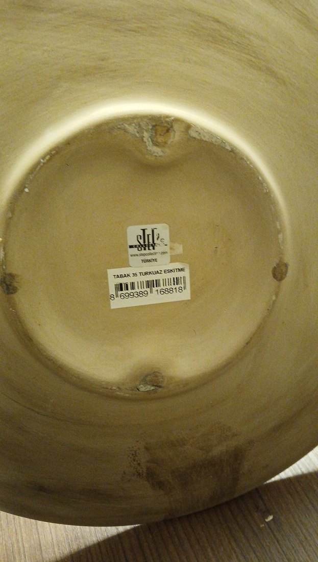 Tepehom Parlak Turkuaz Bohem Tabak - Görsel 3