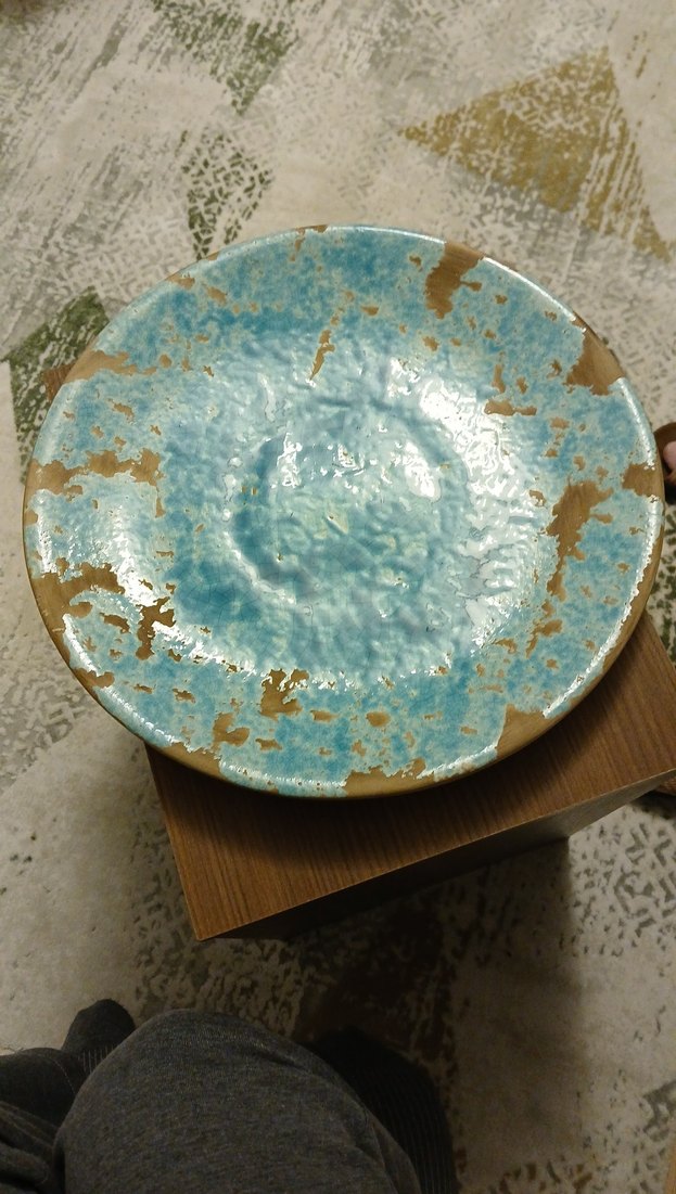 Tepehom Parlak Turkuaz Bohem Tabak - Görsel 4