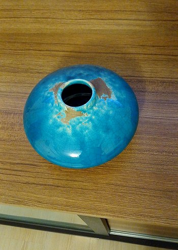 Tepehom Parlak Turkuaz Vazo - Görsel 2