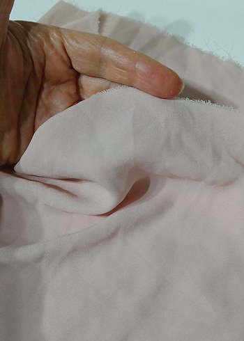 açık soft pembe şifon kumas. Gömleklik - Görsel 3