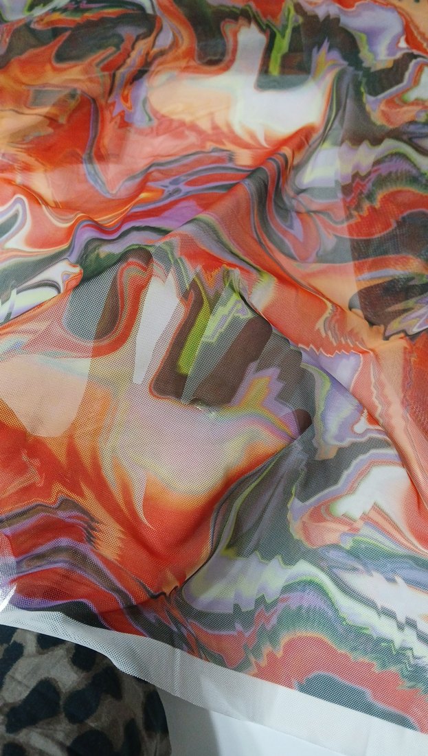 Kadın Çok Renkli İpeksi Salaş Şal petek desenli sifon. - Görsel 2