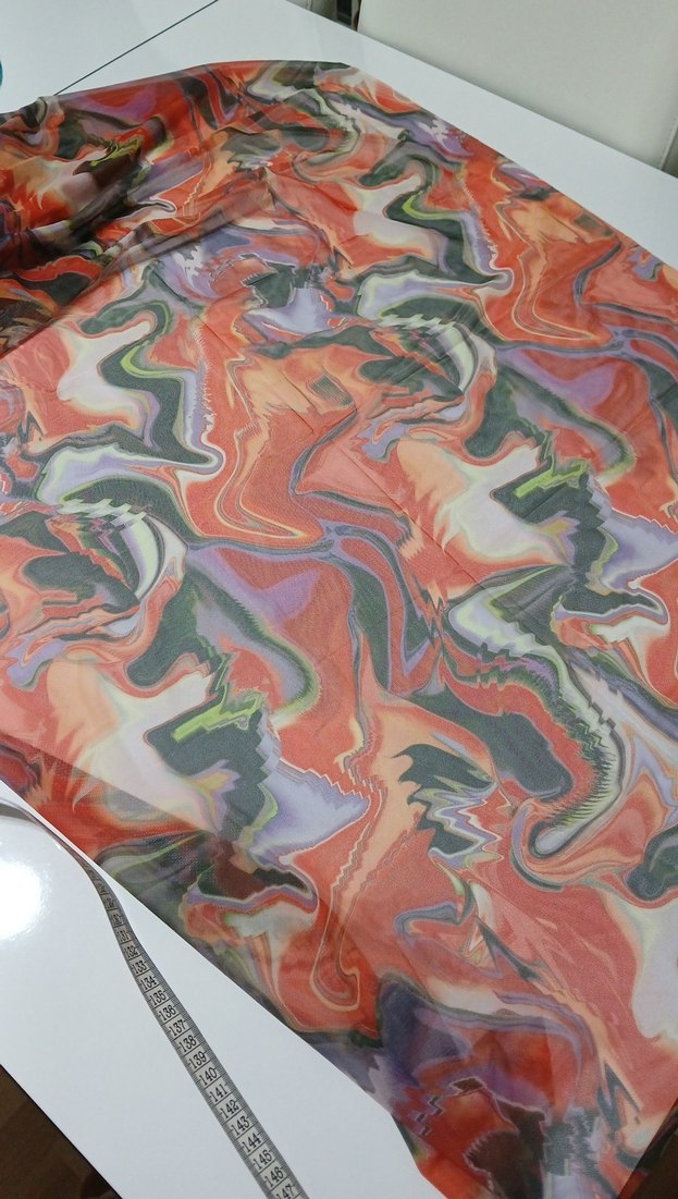 Kadın Çok Renkli İpeksi Salaş Şal petek desenli sifon. - Görsel 3