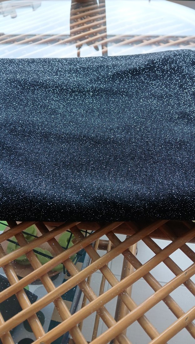 Parlak Siyah simli esnek abiyelik kumas - Görsel 3