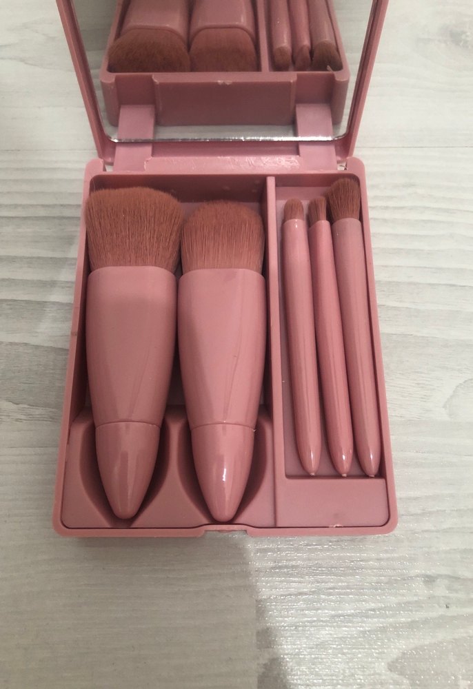 Pastel Pembe Makyaj Fırça Seti - Görsel 4
