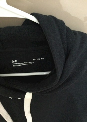 Siyah Kapüşonlu Kadın Sweatshirt - Görsel 4