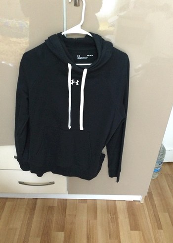 Siyah Kapüşonlu Kadın Sweatshirt - Görsel 3