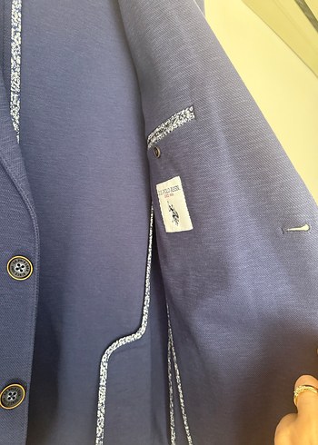 Düğmeli Mavi Erkek Takım Ceketi - Görsel 2