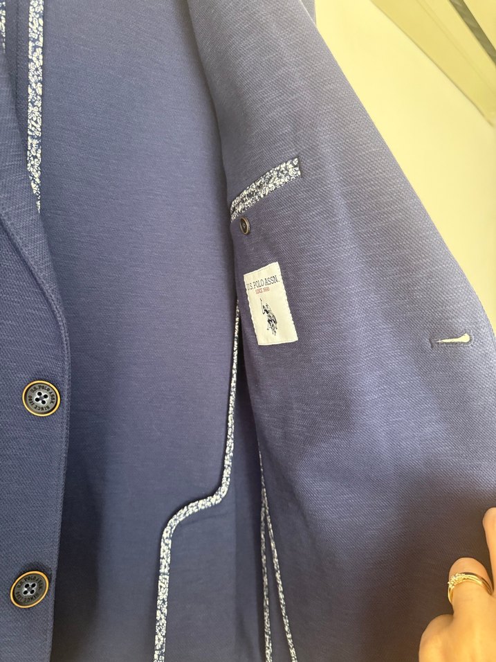 Düğmeli Mavi Erkek Takım Ceketi - Görsel 2