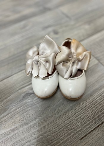 Klasik Beyaz Kız Çocuk Babet Ayakkabı - Görsel 7