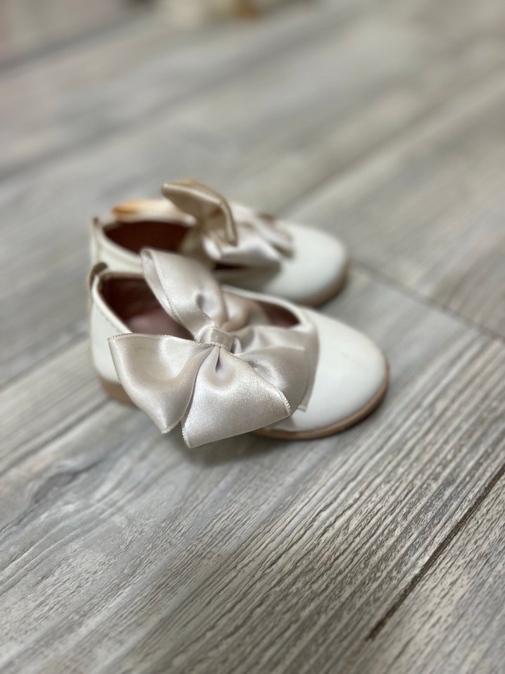 Klasik Beyaz Kız Çocuk Babet Ayakkabı - Görsel 2