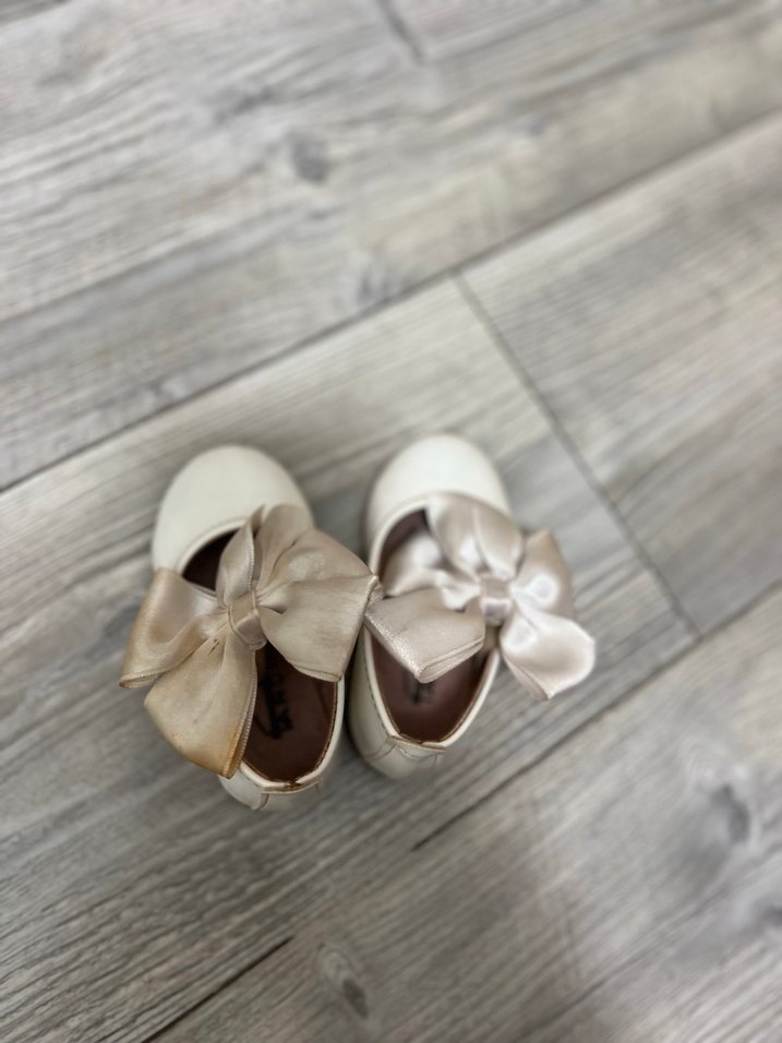 Klasik Beyaz Kız Çocuk Babet Ayakkabı - Görsel 4