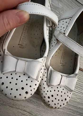 Kız Çocuk Beyaz Tokalı Bale Ayakkabısı - Görsel 2