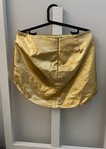 Altın Renk Parlak Mini etek - Görsel 2