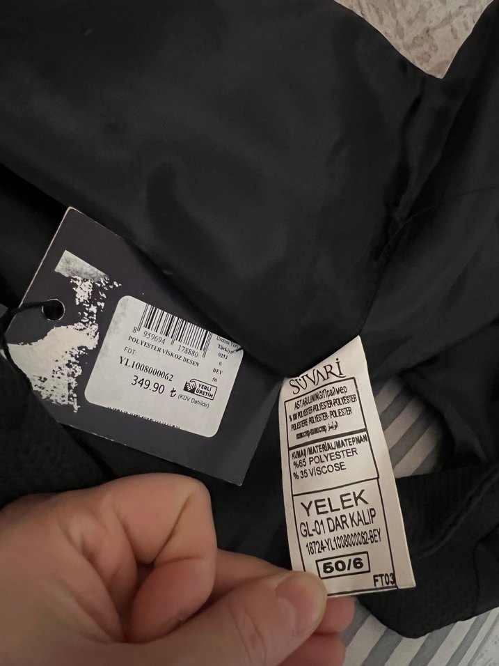 Erkek Siyah Kemerli Kolsuz Ceket - Görsel 4