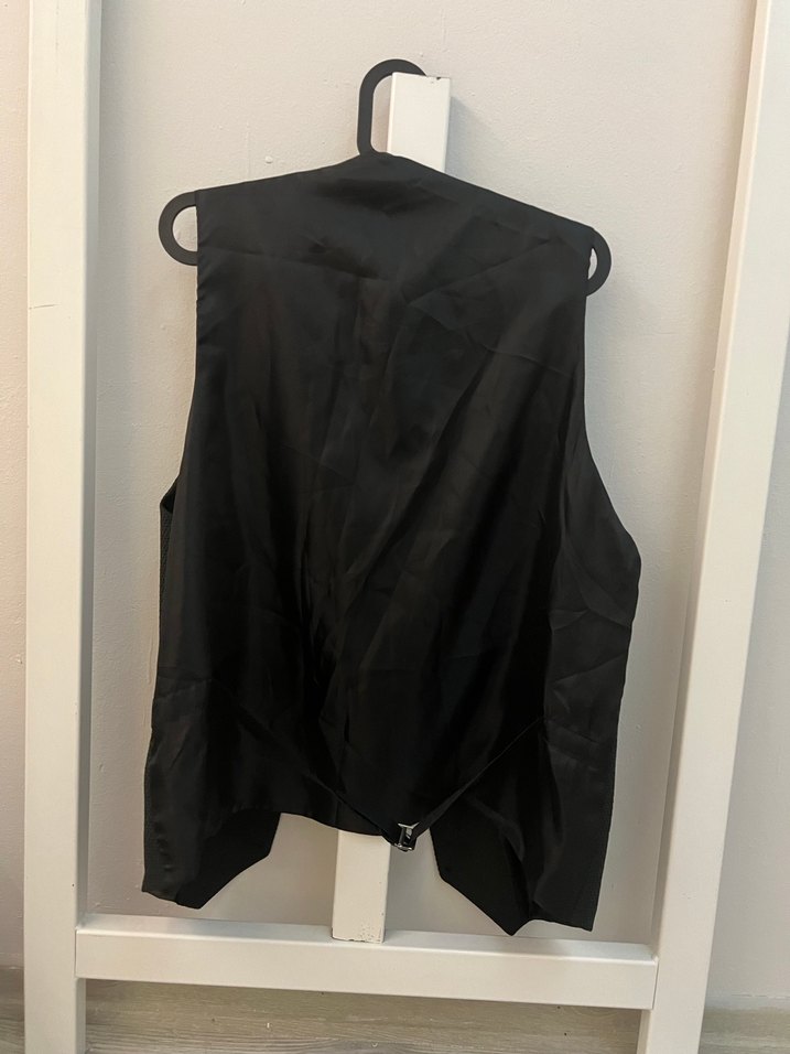 Erkek Siyah Kemerli Kolsuz Ceket - Görsel 3