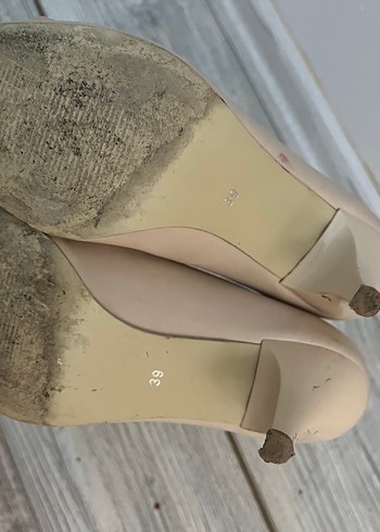 Bej Fiyonklu Stiletto Topuklu Kadın Ayakkabı - Görsel 4