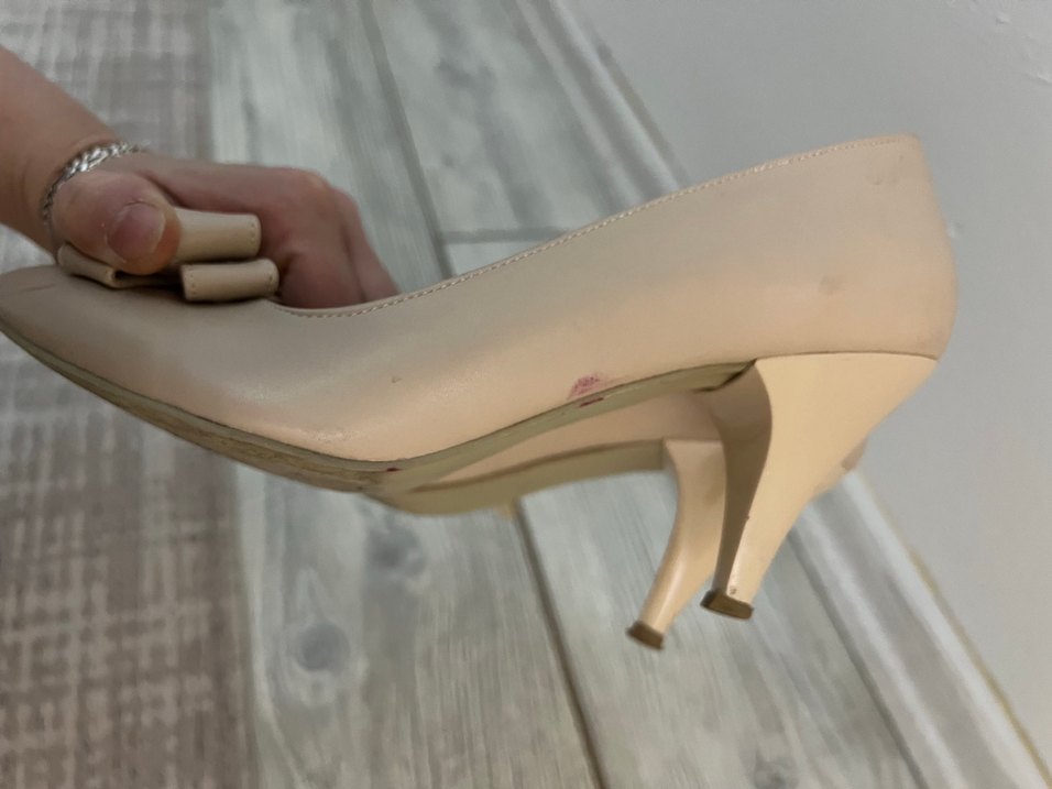 Bej Fiyonklu Stiletto Topuklu Kadın Ayakkabı - Görsel 5