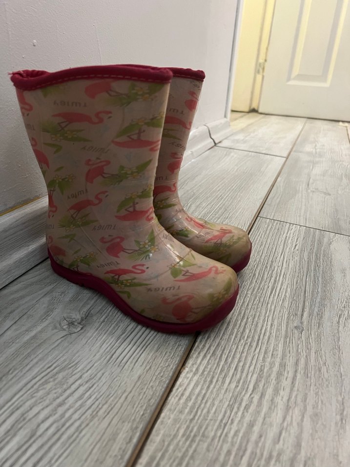 Kız Çocuk Pembe Bağcıklı Bohem Yağmur Çizmesi - Görsel 2