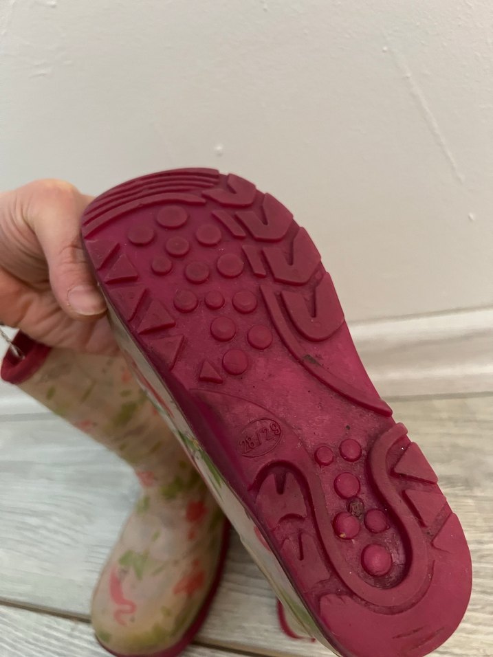 Kız Çocuk Pembe Bağcıklı Bohem Yağmur Çizmesi - Görsel 5