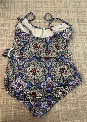 Bohem Desenli Fermuarlı Kadın Mayo - Görsel 2