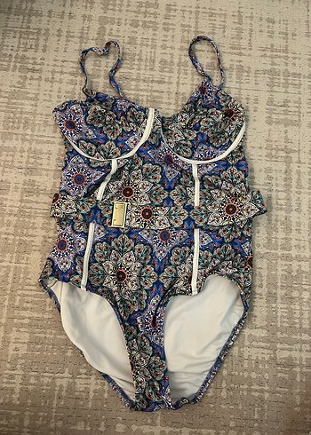 Bohem Desenli Fermuarlı Kadın Mayo - Görsel 3