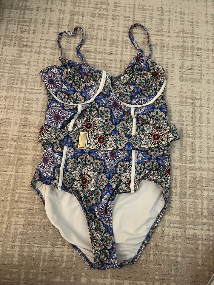 Bohem Desenli Fermuarlı Kadın Mayo - Görsel 3