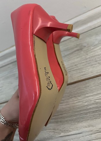Pembe Stiletto Topuklu Kadın Ayakkabı - Görsel 4
