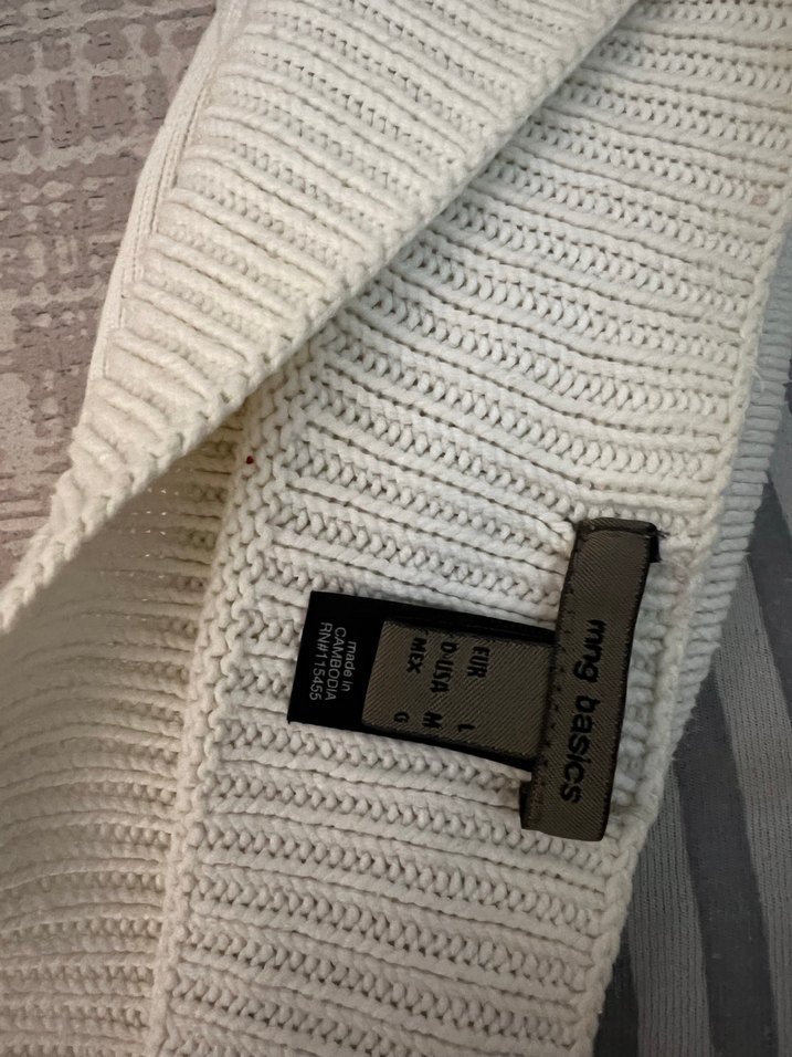 Beyaz Triko Uzun Kollu Kadın Kazak - Görsel 4