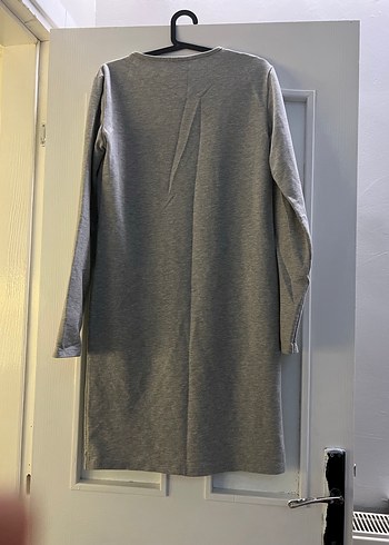 Gri Baskılı Uzun Kollu Pamuklu Tunik - Görsel 4