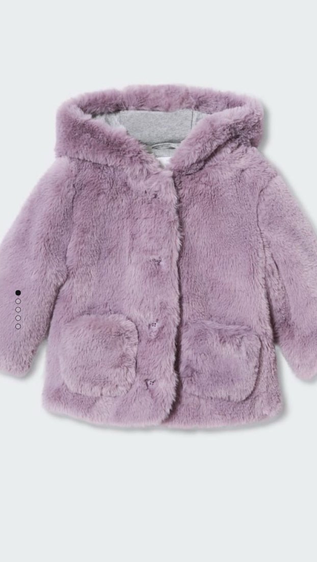 Mango kürk mont kız bebek - Görsel 2