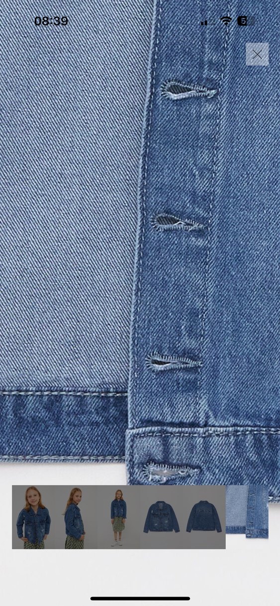 Kız çocuk jean ceket 6-7 yaş - Görsel 2