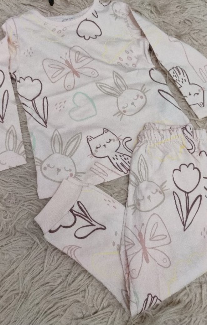 Bebek Kız Uzun Kollu Baskılı 2'li Takım - Görsel 2