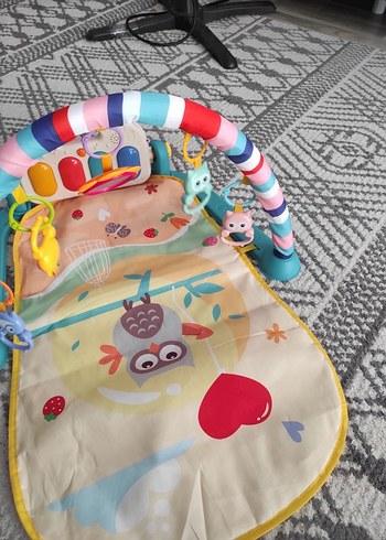  Beden Babycim Baykuş Desenli Piyanolu Bebek Oyun Halısı