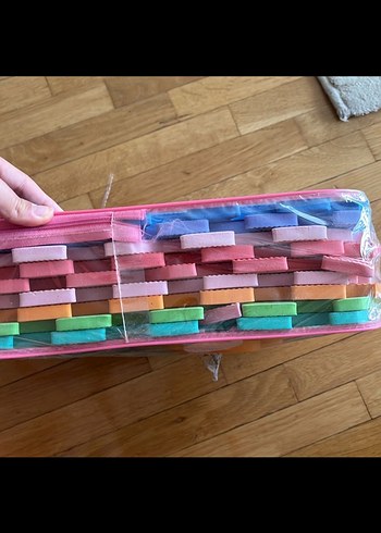 Renkli Plastik Bebek Oyun Matı kopuk seksek - Görsel 2