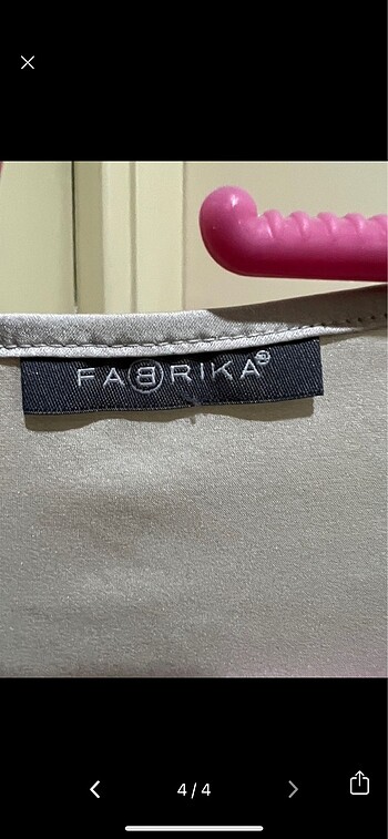 xs Beden gri Renk İpek Fabrika Bluz y2k
