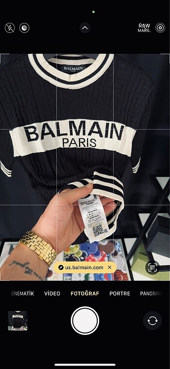 xl Beden siyah Renk Balmain triko premium