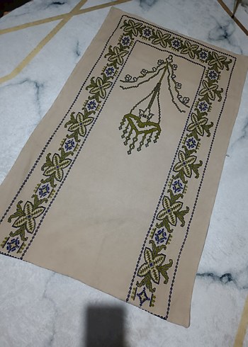 sütlü kahve kanaviçe seccade - Görsel 5