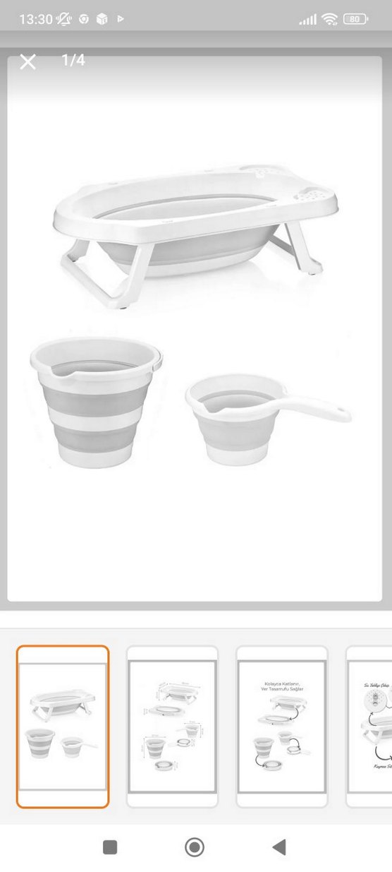 Katlanabilir Bebek Küvet seti - Görsel 3