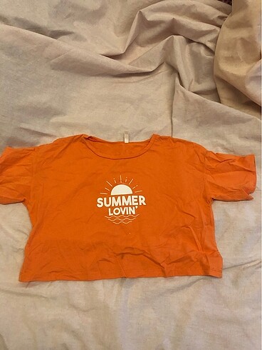 kız çocuk crop tshirt