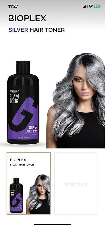 Bioplex silver toner 400 ml mor şampuan