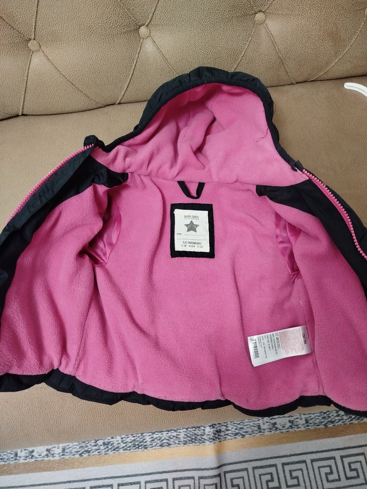 LCW Kız Çocuk Siyah Fermuarlı Mont - Görsel 4