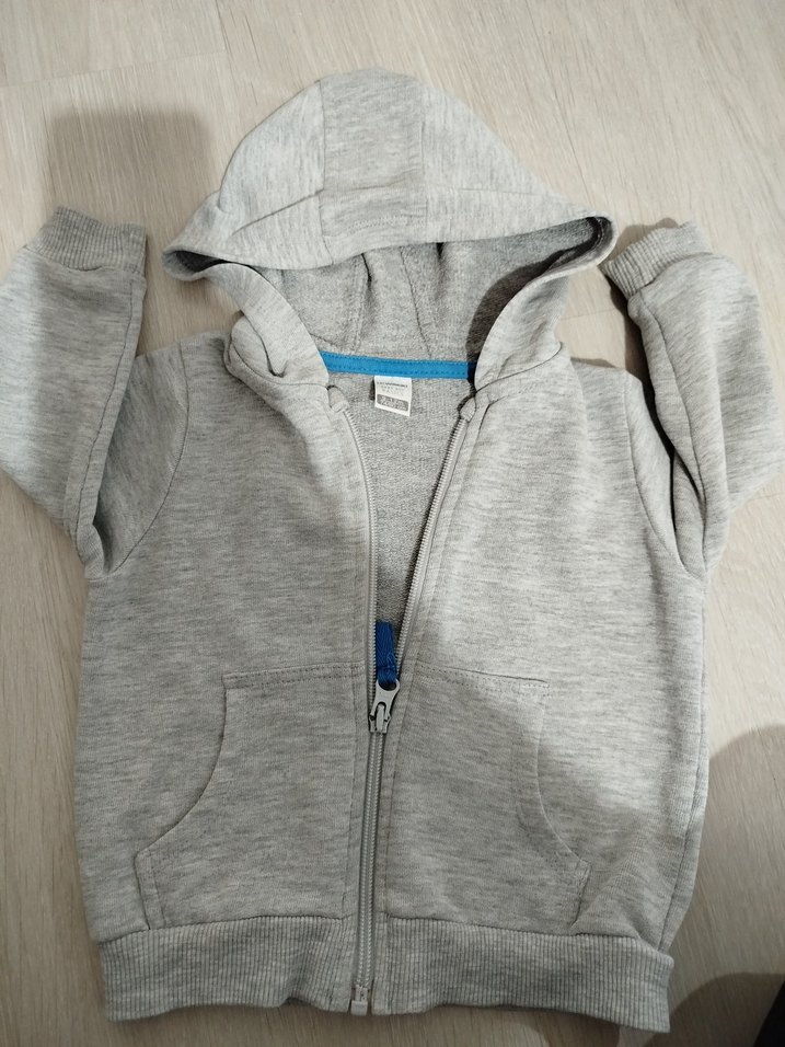 Kapüşonlu Gri Erkek Çocuk Sweatshirt - Görsel 2