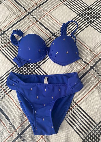 Parlak Mavi Mini Bikini Takımı