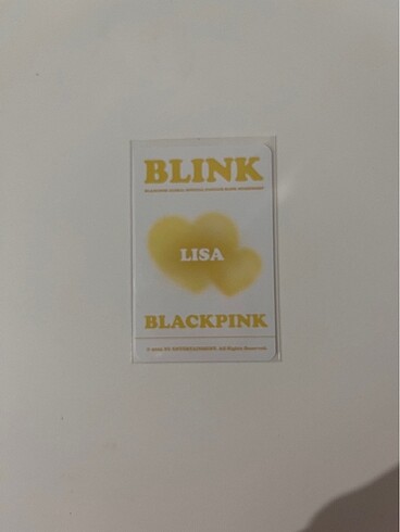  Lisa Orjinal photocard