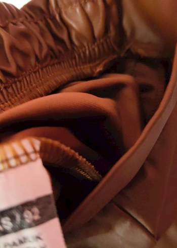 Kahverengi Deri Kemerli Kız Çocuk Pantolon - Görsel 2